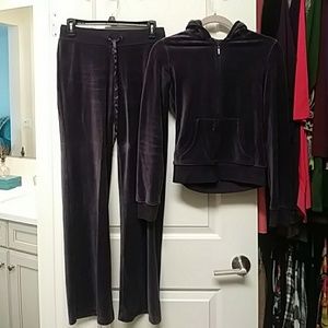 Velour track suit