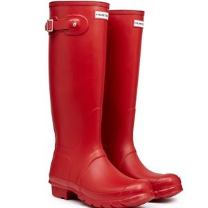 MEN'S RED HUNTER BOOTS men's size 9 womens size 10