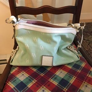 Mint green and white dooney & Bourke shoulder bag