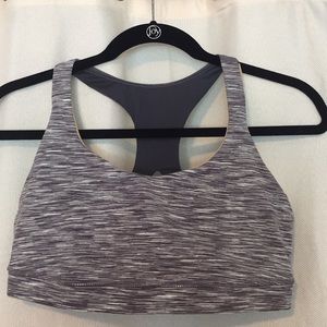 Lululemon gray cross back sports bra