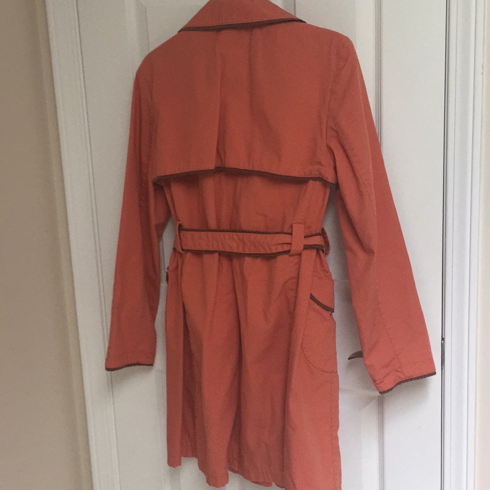 Nine West orange brown trench style coat - Picture 2 of 4
