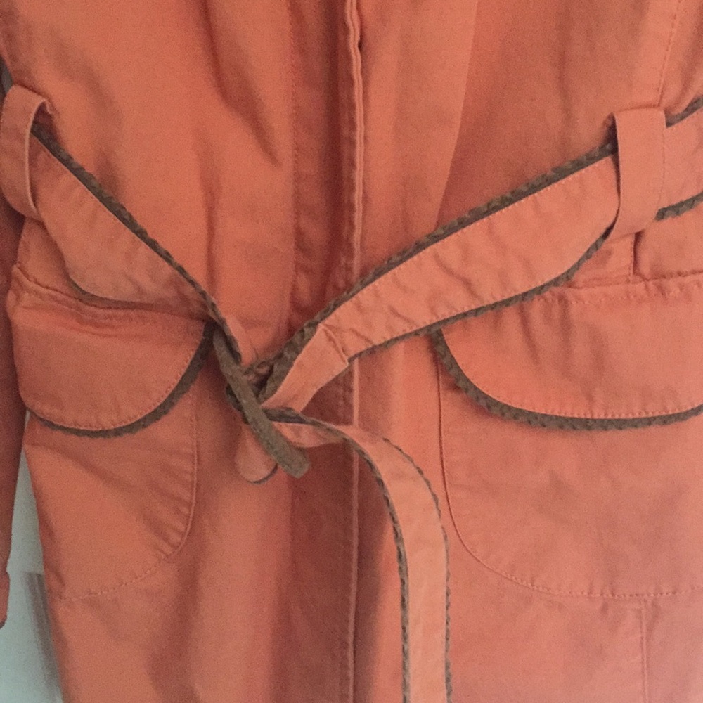 Nine West orange brown trench style coat - Picture 4 of 4