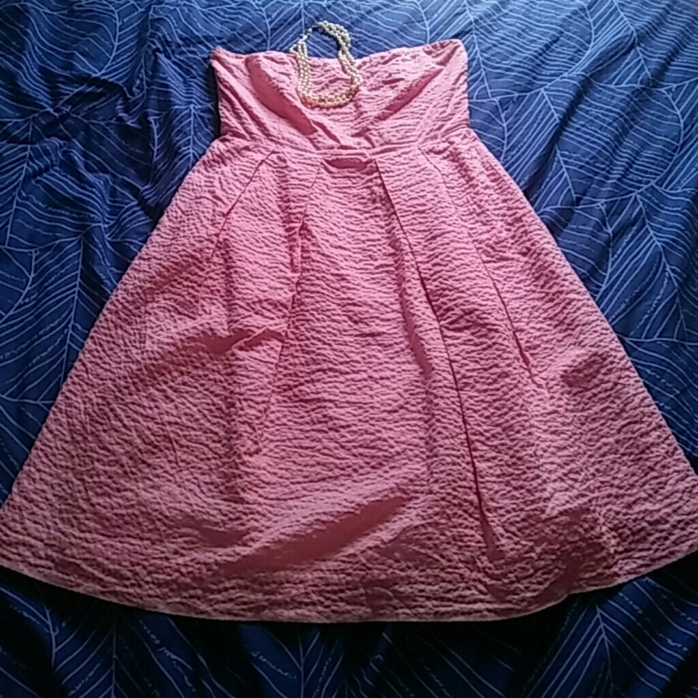 J Crew Pink Strapless Dress Size 6