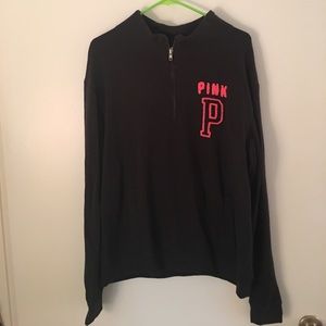 VS Pink Half zip down sweatshirt