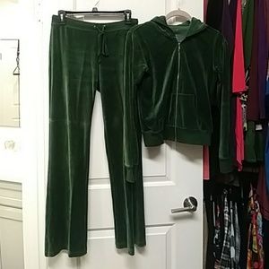Velour track suit