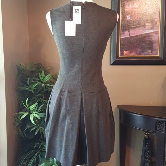 Vince V-neck Pleated Sheath Dress - Picture 6 of 8