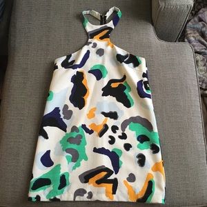 Colorful crepe dress
