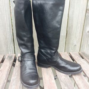 Frye Veronica slouch boot - black leather size 8
