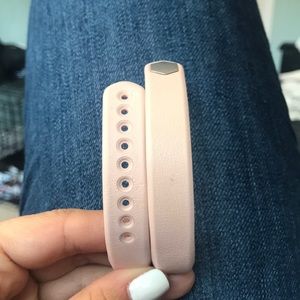 Pink leather band for Fitbit Alta