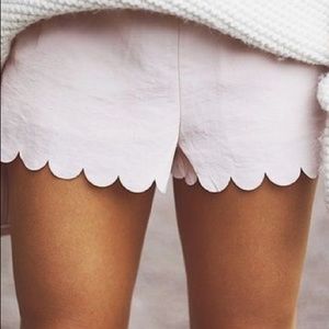 Cynthia Rowley White Linen scallop short Cynthia Rowley White Linen scallop short