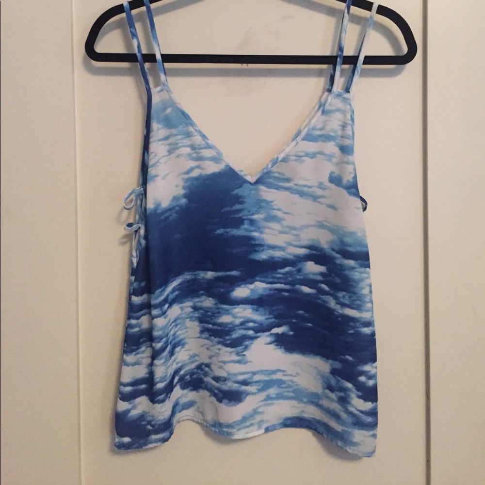 V back watercolor tank top