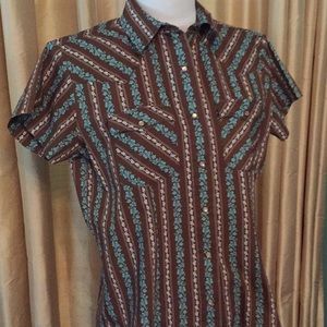 Ladies Retro Western Cowboy Shirt - Rockabilly