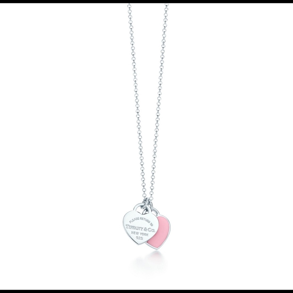 Tiffany & Co mini double heart tag pendant