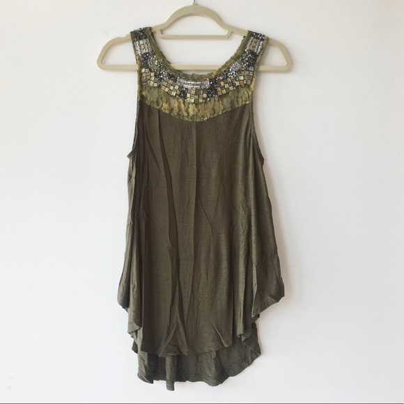 Urban Outfitters Tops - ✨ Urban Outfitters Green Embellished Tank ✨