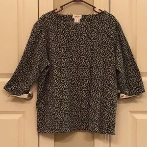 Talbots Animal Print Top