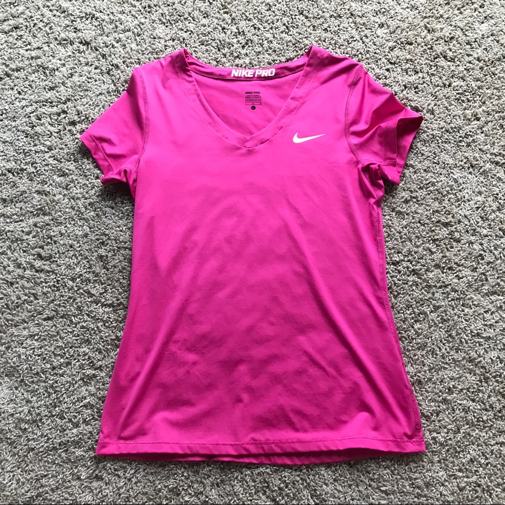 Pink Nike Pro Shirt