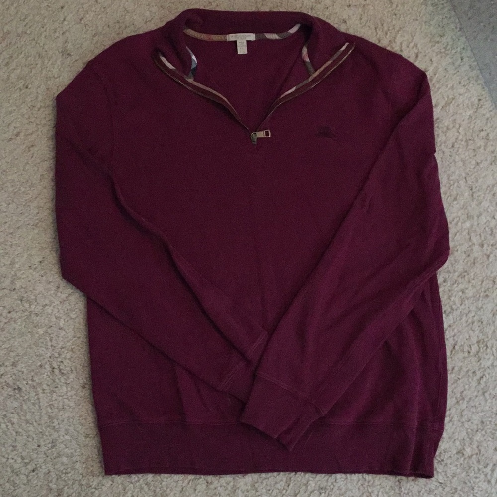 Burberry Mens half zip pull over