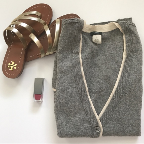 J. Crew Sweaters - J. Crew White Tipped Long Cardigan