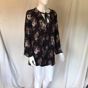 Boho Floral Bell Sleeve Dress