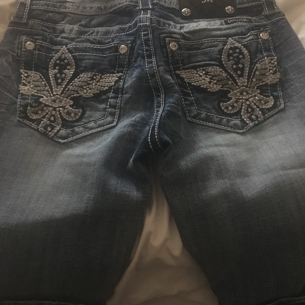 SOLD-Miss Me Bling Bermuda Shorts