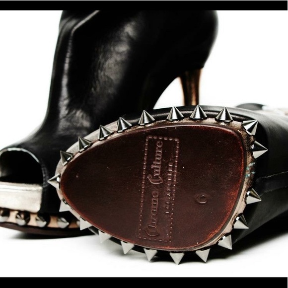 Chrome Couture Shoes - Custom made one of a kind All leather booties!