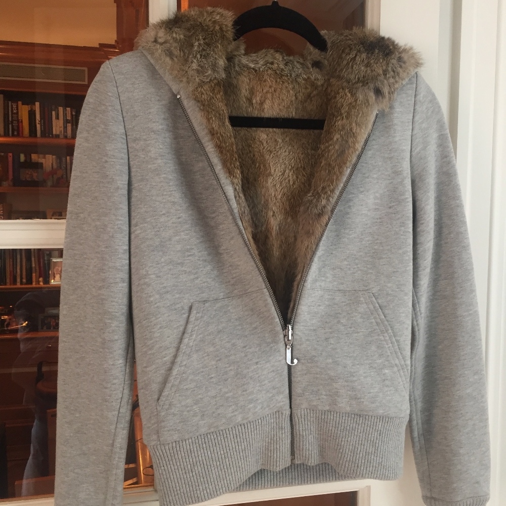 Juicy Couture rabbit fur hoodie