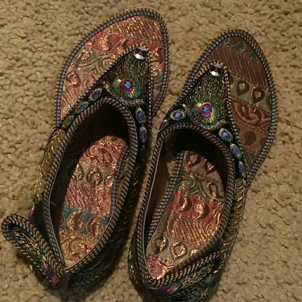 Embroidered sandals from india