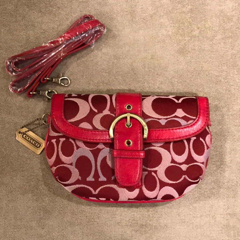 Authentic Red Coach Clutch