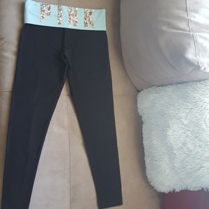 PINK Sequined Skinny Yoga Pants