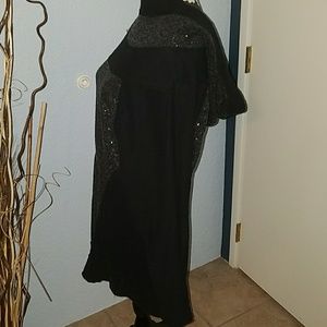 Free People gorgeous hooded bling sweater lrg