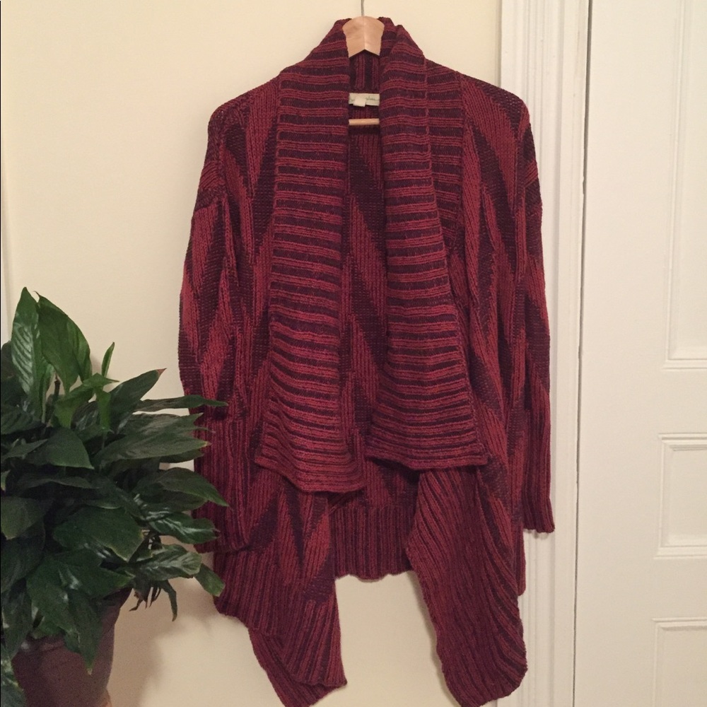 UO Staring at Stars Deep Red Cardigan XS