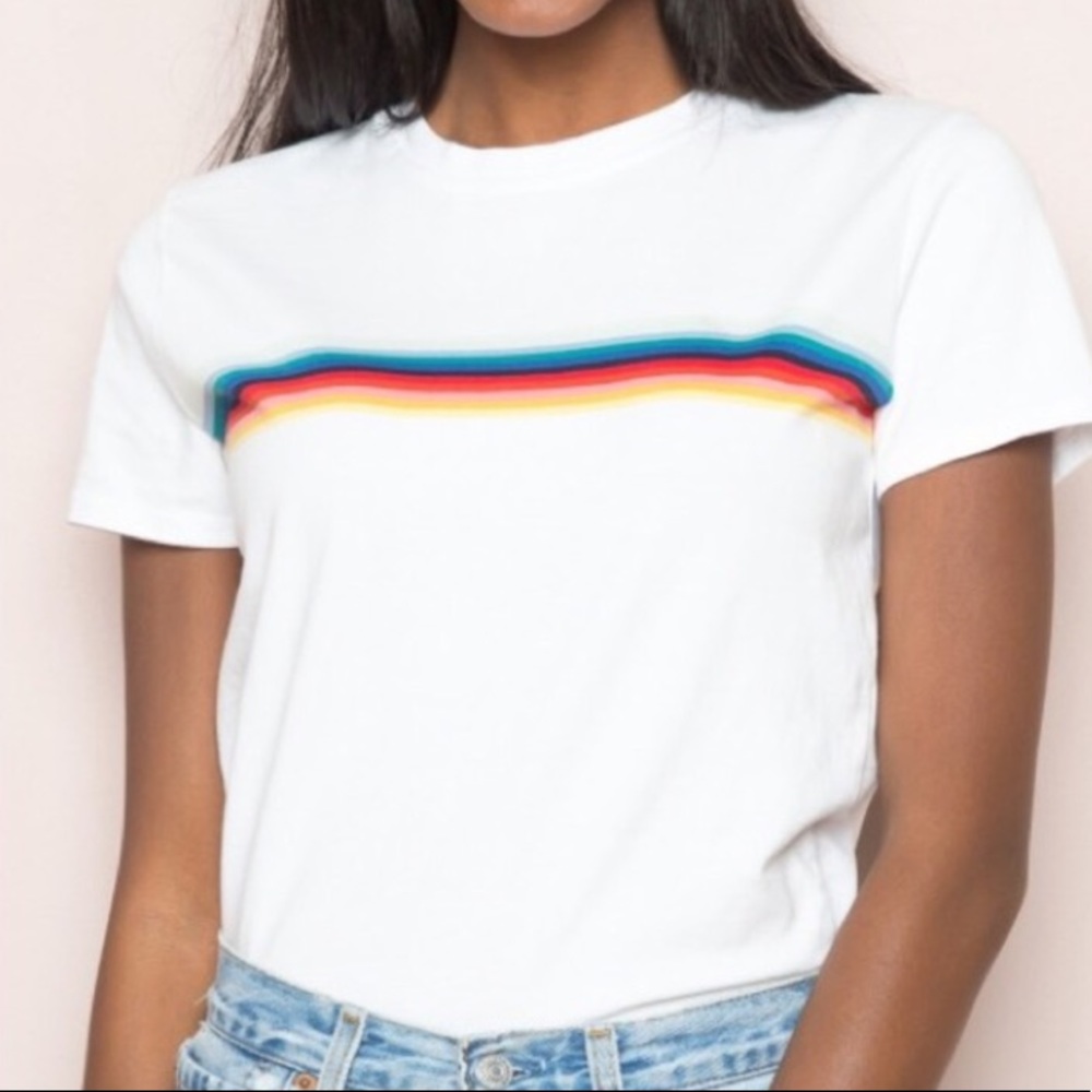 Brandy Melville Rainbow Jaimie shirt