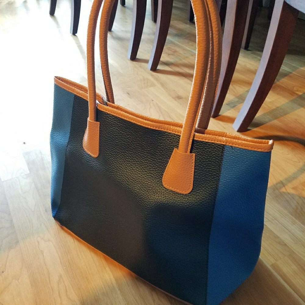 Neiman Marcus Blue & Black Tote