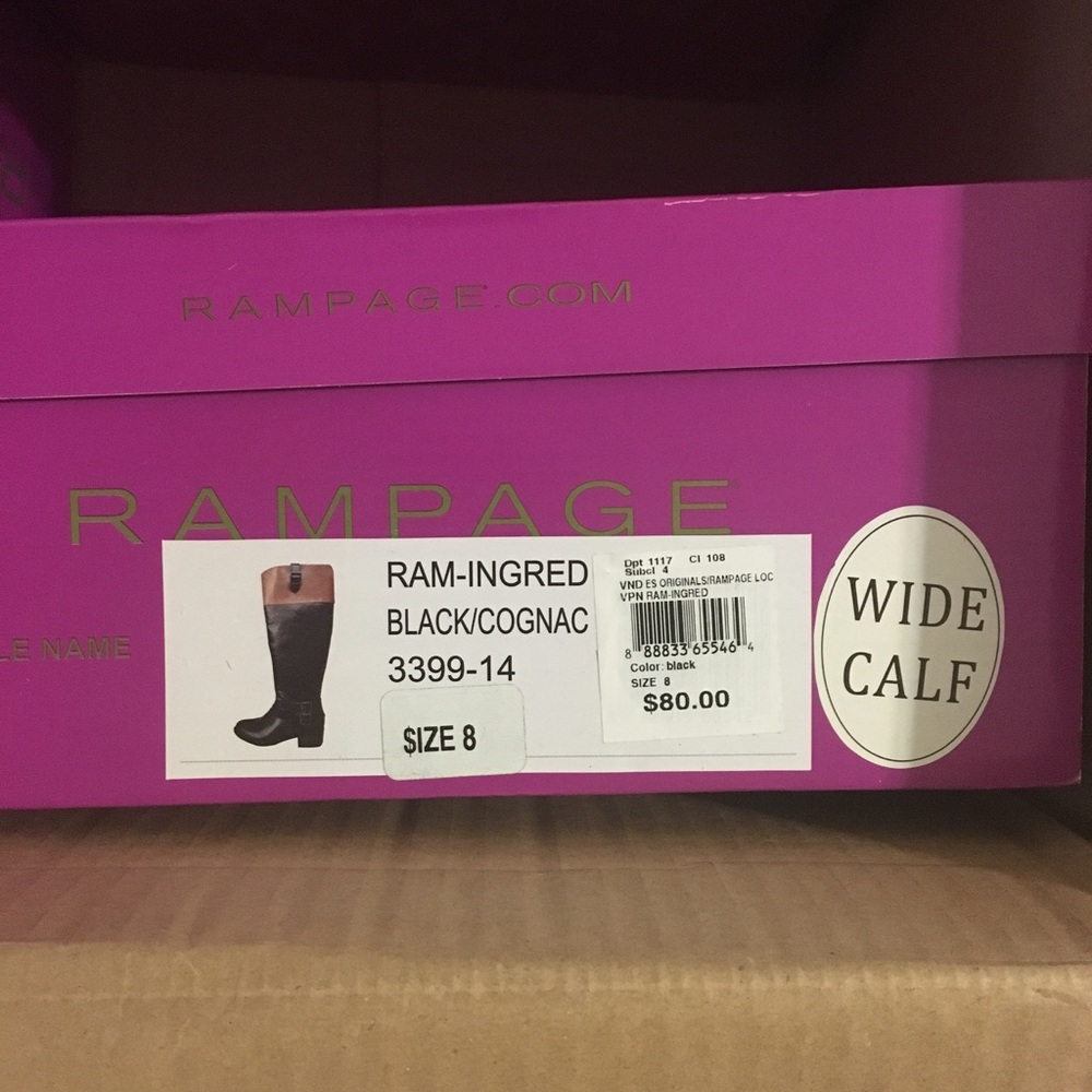 Last pair! Rampage black/cognac tall Boots 6.5 - Picture 8 of 8