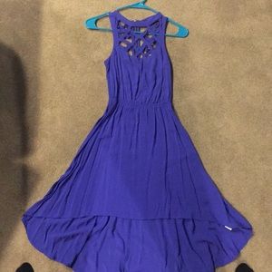 Blue criss cross back dress