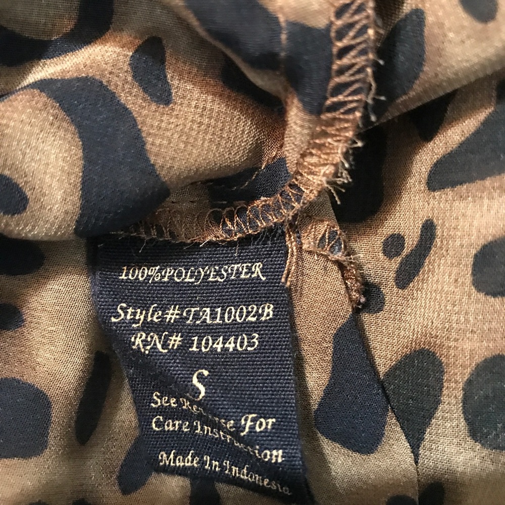 Mine Leopard Print Ruffle Front Blouse - Picture 7 of 7