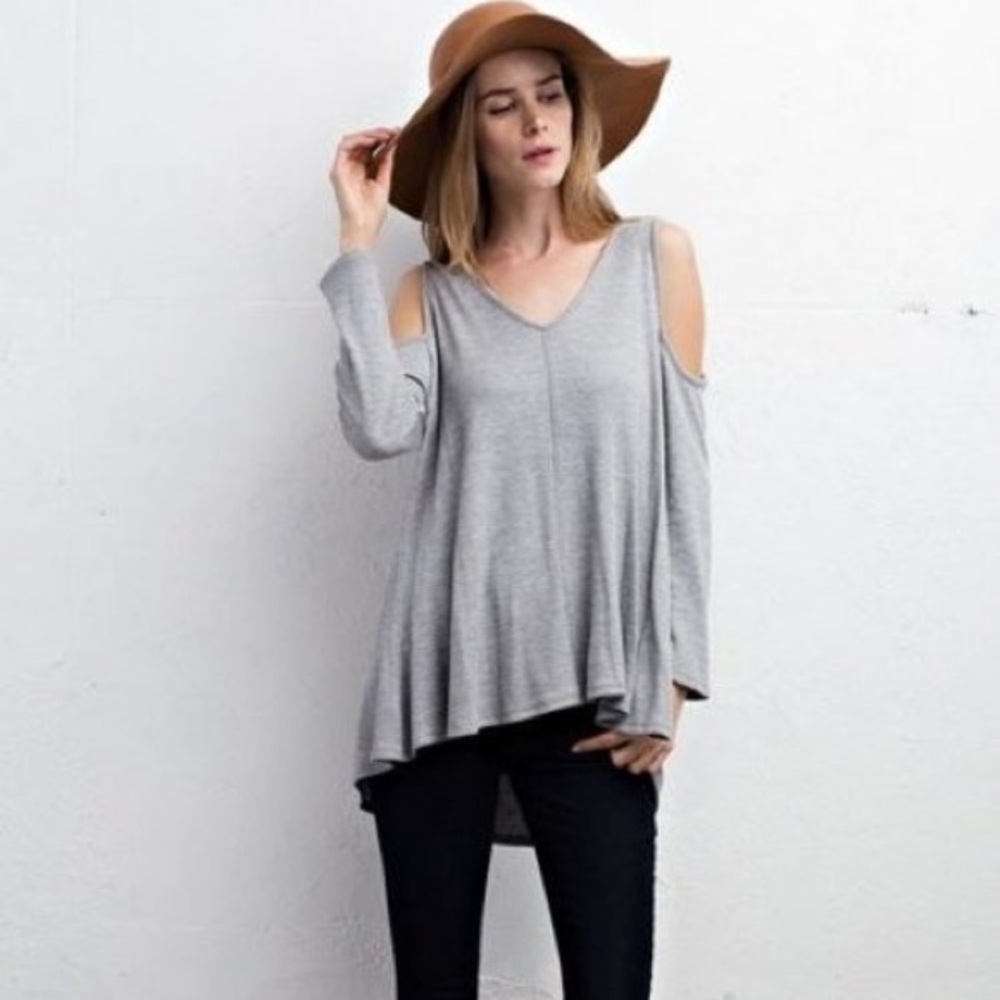 Loose Fit Top with Open Shoulders
