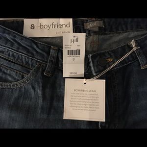 J Jill Boyfriend Denim Sz 8 Slouchy w folded cuffs
