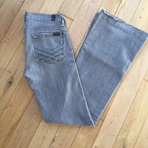 7 for All Mankind Gray Wide Leg Jeans Size 24