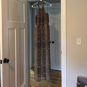 Maxi Snake print halter dress