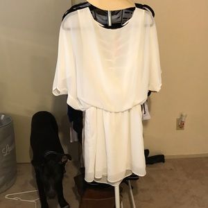 White detailed back dress