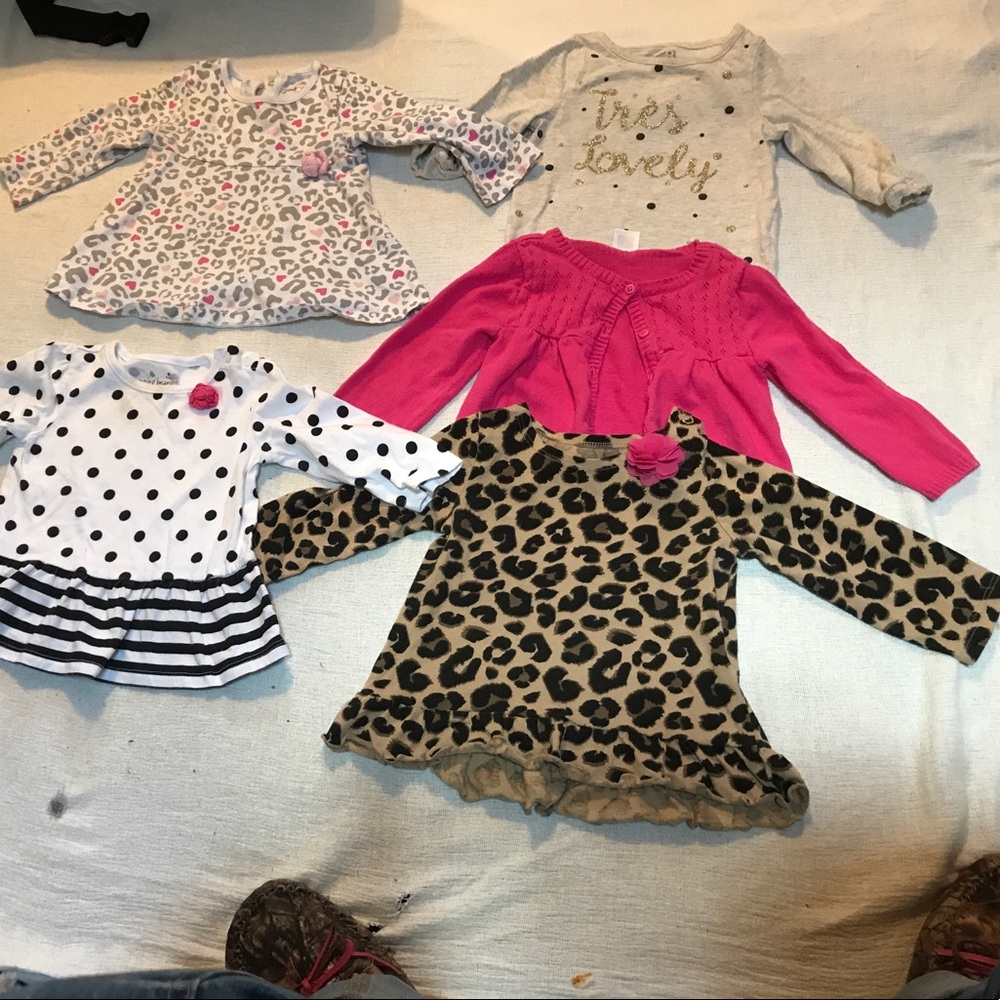 Lot of baby girl 6-9 month long sleeve shirts