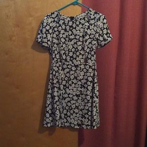 Daisy print mini dress