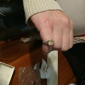 Diamond and citrine ring 925