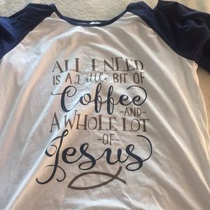 Long sleeved baseball t shirt