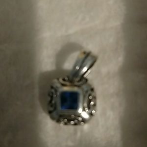 925 sterling silver sapphire pendant