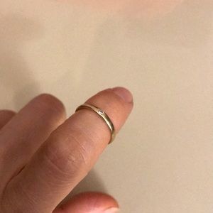 14k diamond yellow gold band