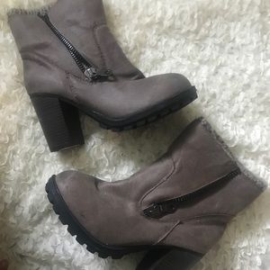 Taupe Heeled Boots