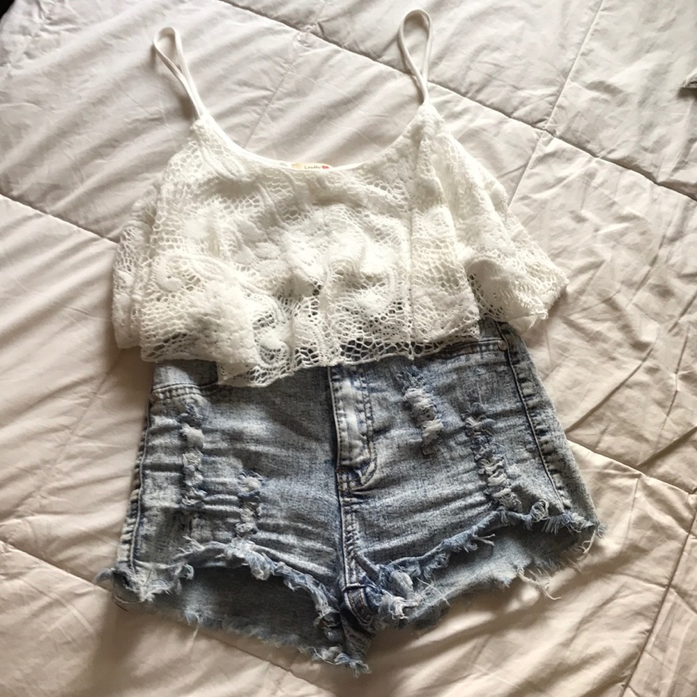 White bralette / crop top!