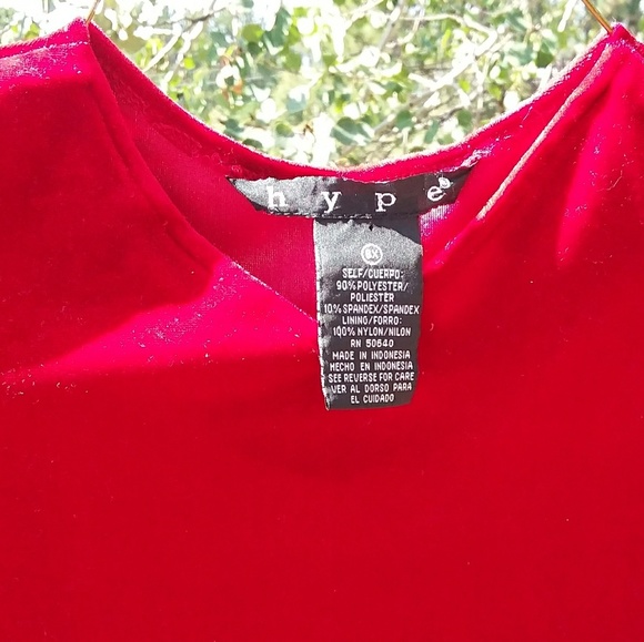 Girls 6x Velvety soft deep red dress - Picture 3 of 4